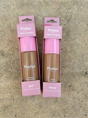 Prolux Matte Foundation Buff Honey Shades 40ml New Sealed Cruelty Free Lot 2